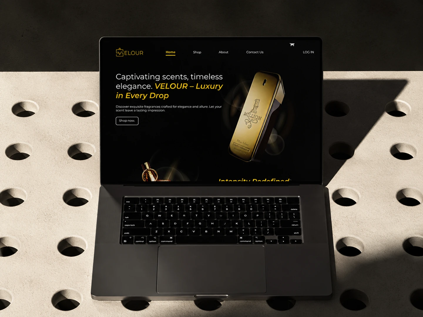 Velour perfume website design by Johnzelle Manaloto